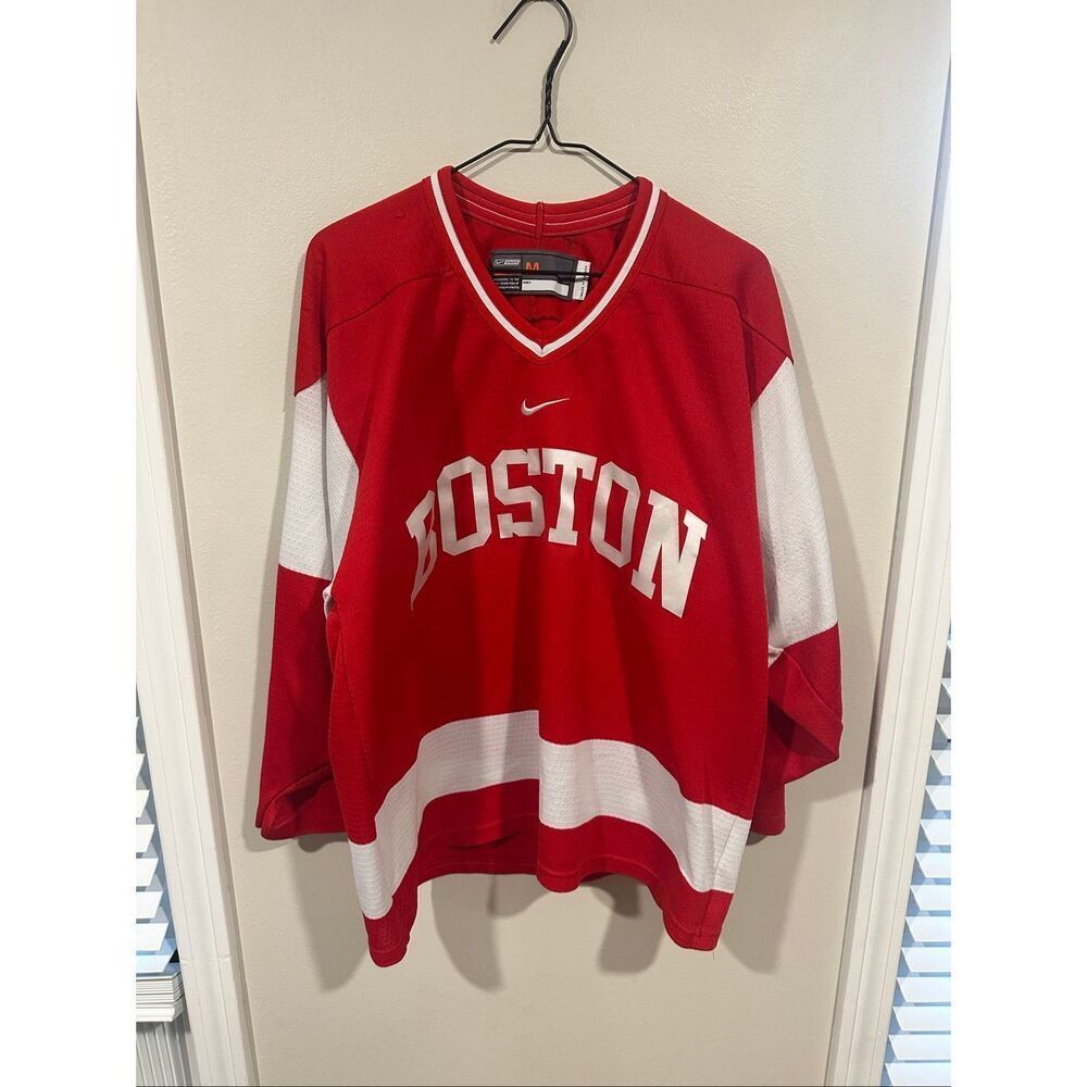 Nike Bauer Boston University Terriers (BU) Hockey Jersey Red White Size Medium V